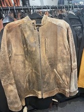 Remy leather Men's Jacket distressed brown size 42 lists for 1195