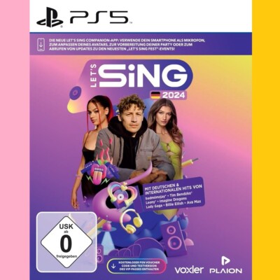 Lets Sing 2024 PS5  mit deutschen Hits Musik Spiel PS5 (NEU) (OVP)