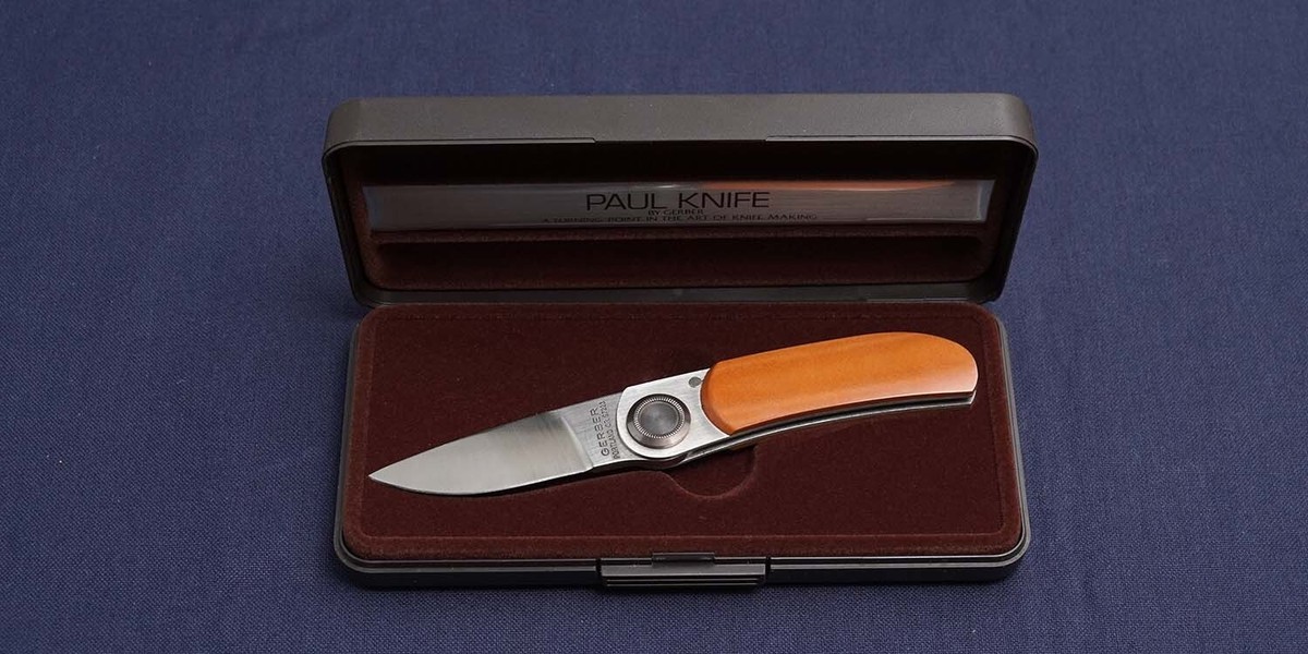 GERBER 2PM Paul Knife Micarta Handle 1979 USA Unused With Box