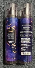 Bath  Body Works X2 Wicked Vanilla Woods Fine Fragrance Mist Halloween 2022 New