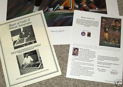 BRETT FAVRE 4 AUTOGRAPHED SIGNED GREEN BAY PACKERS SUPER BOWL 31 SB XXXI HEART O - Picture 7 of 7