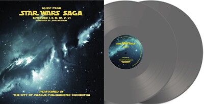 Music From Star Wars Saga by City of Prague Philharmonic Orchestra Grey Vinyl LP