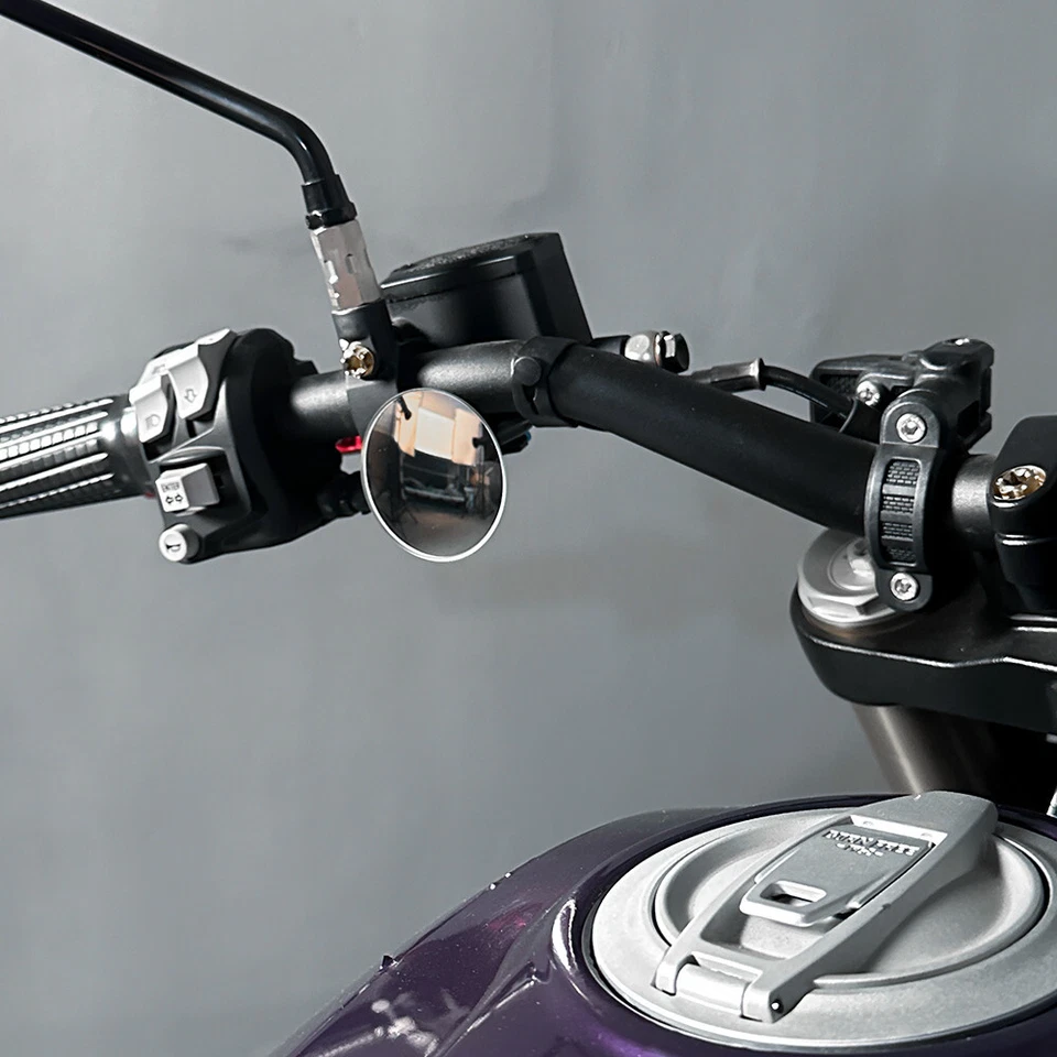 Espejos retrovisores de punto ciego HD sin borde ajustables 360° para Ducati Monster Foto 4 de 4