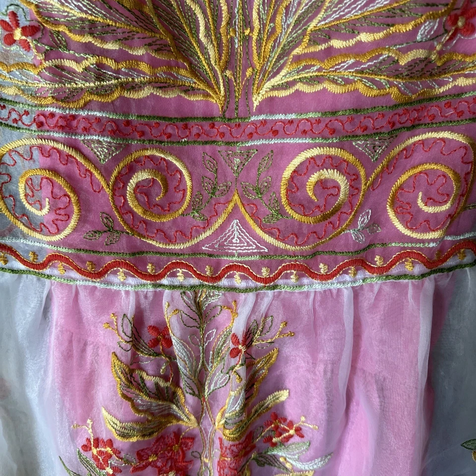 Vestido BLUGIRL BLUMARINE Multi Floral Bordado Tul 2/IT 38 $1510 Foto 3 de 4