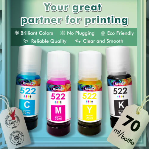 Lot Koala Ink Refill Kit for Inkjet Printers, Canon, HP, Epson 502 Ink 522 Ink - Picture 23 of 44