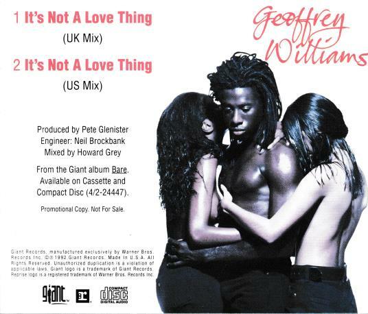 Geoffrey Williams: Bare: CD Geoffrey Williams: Bare: CD