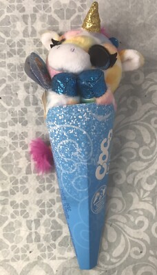 Zuru Coco Surprise Giraffe Squish in Blue Cone Cone Plush Stuffed Animal 7'' NEW
