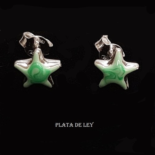 PENDIENTES DE LEY 925 ESTRELLAS pequeñas 7mm. Pendientes infantiles. Nuevo | eBay