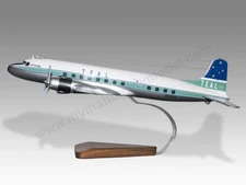 Douglas DC-6 Tasman Empire Airways Limited TEAL 2 Desk Wood Model Small 1/130