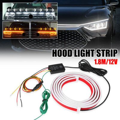 For Ford F150 F250 F-350 Start Scan Dynamic LED Hood Light Strip Turn Signal EXC