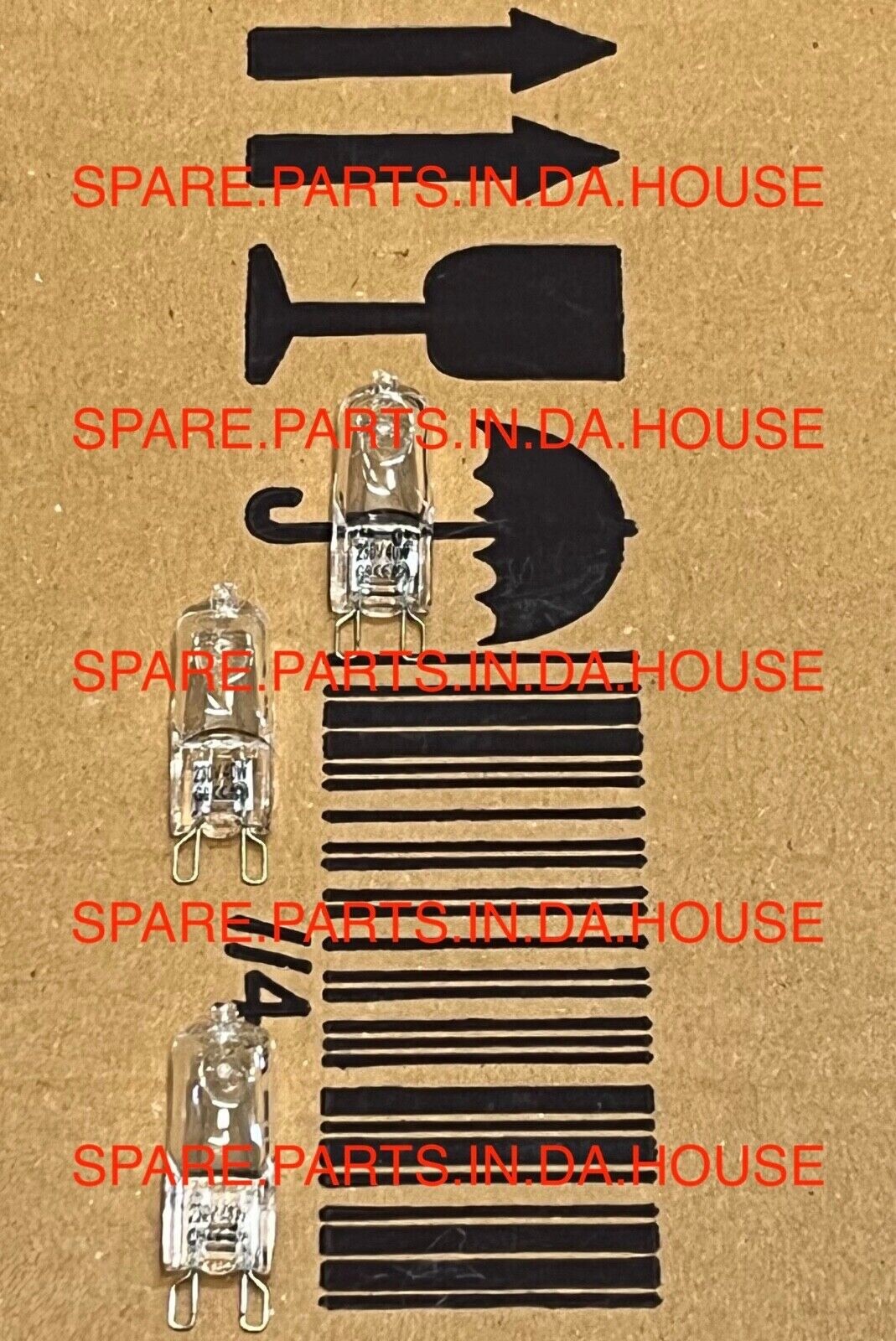 3 x 40W AEG Oven Halogen Lamp Light Bulb Globe 94406654800  