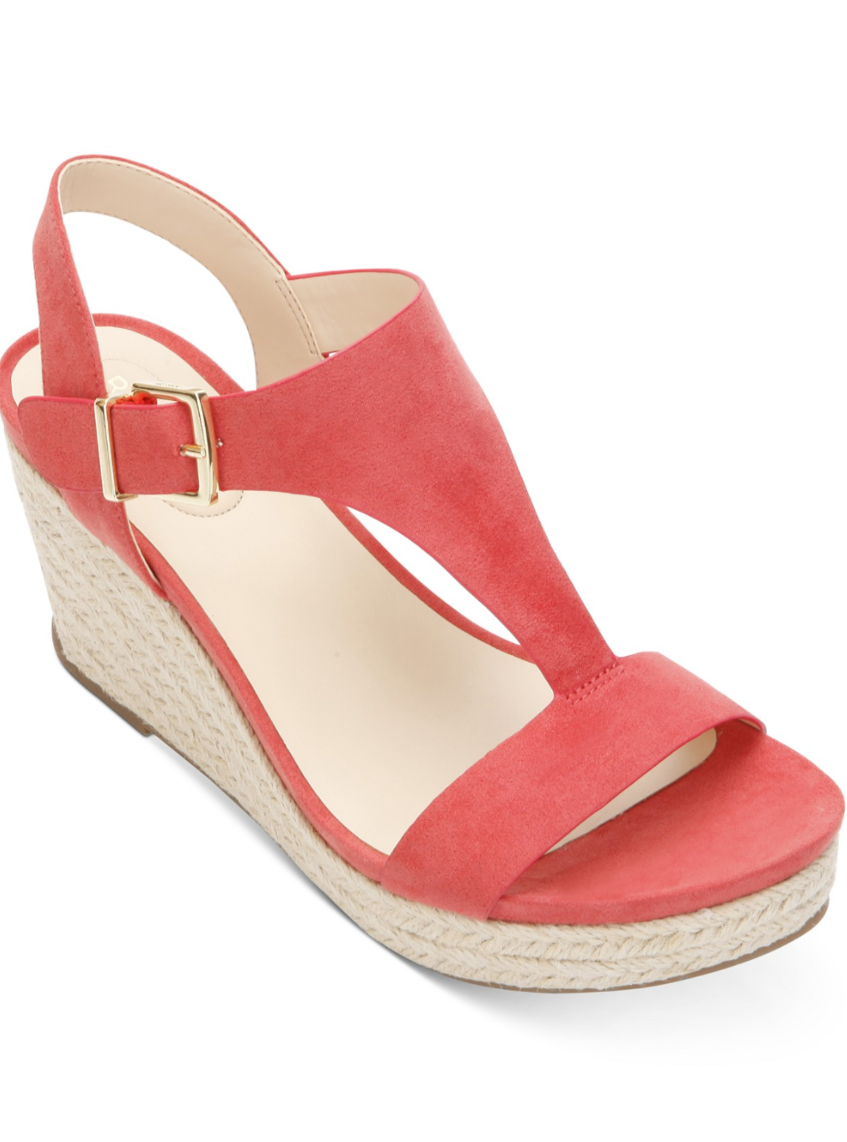 Card Wedge T-Strap Spiced Coral 