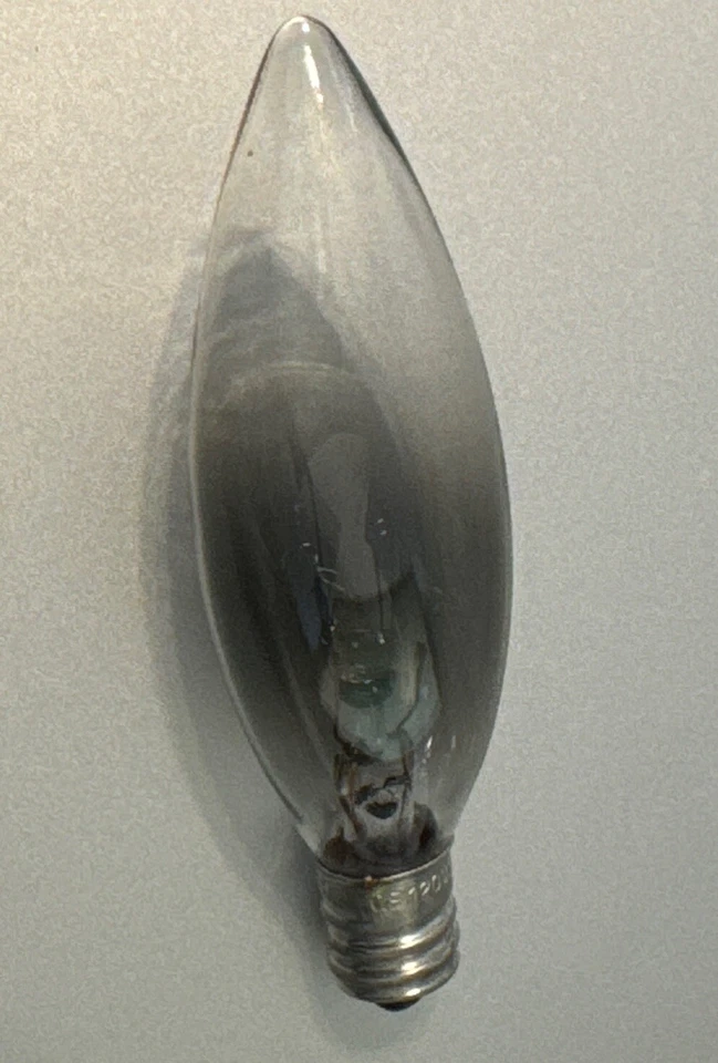 HALCO #1021 CTCP25 PETITE TORPEDO TIP CANDELABRA BASE 25W CLEAR BULB - NEW! - Image 2 of 4