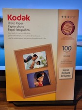 Kodak 8209017 Photographic Glossy Paper 100 Sheets- White NEW