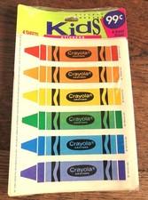 vtg Crayola crayon stickers 1993 unopened in original packaging
