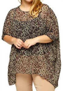 plus size chiffon tops uk