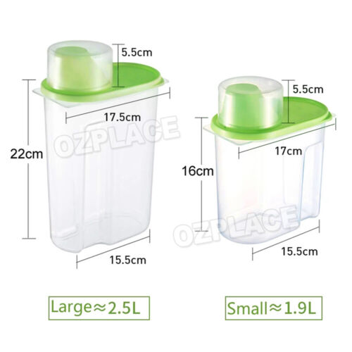 Wasel Plastic Dried Food Storage Containers Lids Box Jars Airtight Cereal Rice - Picture 10 of 13