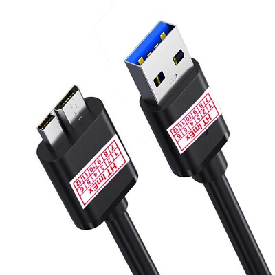 USB 3.0 Datenkabel komp. für Festplatte Extern TRANSCEND TS1TSJ25M3S 1 TB HDD