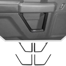 4x Car Carbon Fiber Inner Door Frame Cover Trim Bezel For Ford F150 2015-2020
