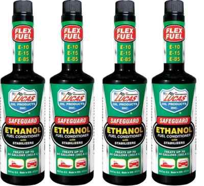 4 PACK!!! Lucas Oil 10576 Safeguard Ethanol Fuel Conditioner with Stabilizers