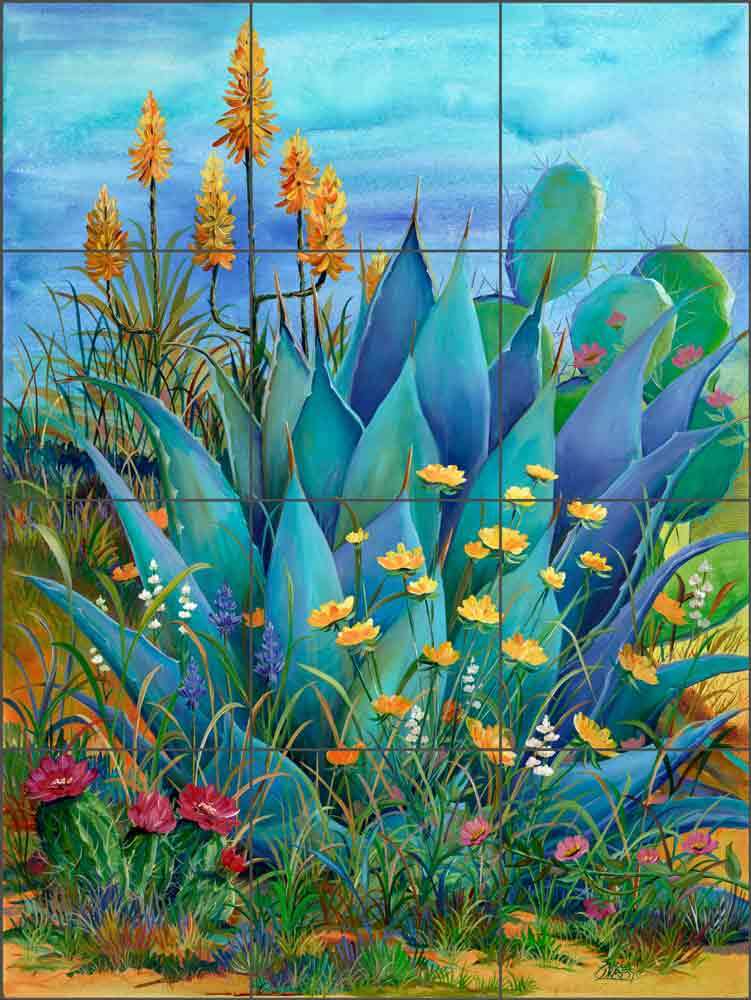 Dos De Carreaux Céramique Susan Libby – Paysage Sud-ouest, Art Mural SLA104