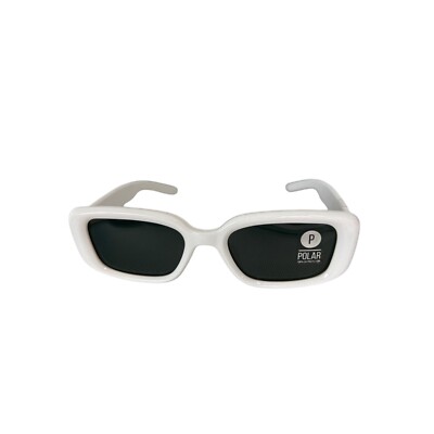 New!!! Chic White Frame Sunglasses Spark Sunglasses - Rectangle Frame White – Steez Brand main image 4