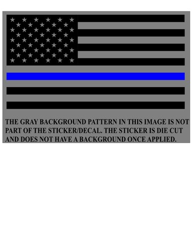 Police Thin Blue Line Decal Vinyl Bumper Sticker (2"x3 - Foto 4