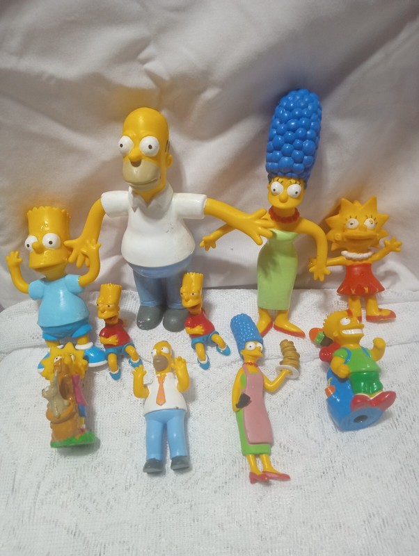 10 Vintage The Simpsons Figurine  set lot bundle  