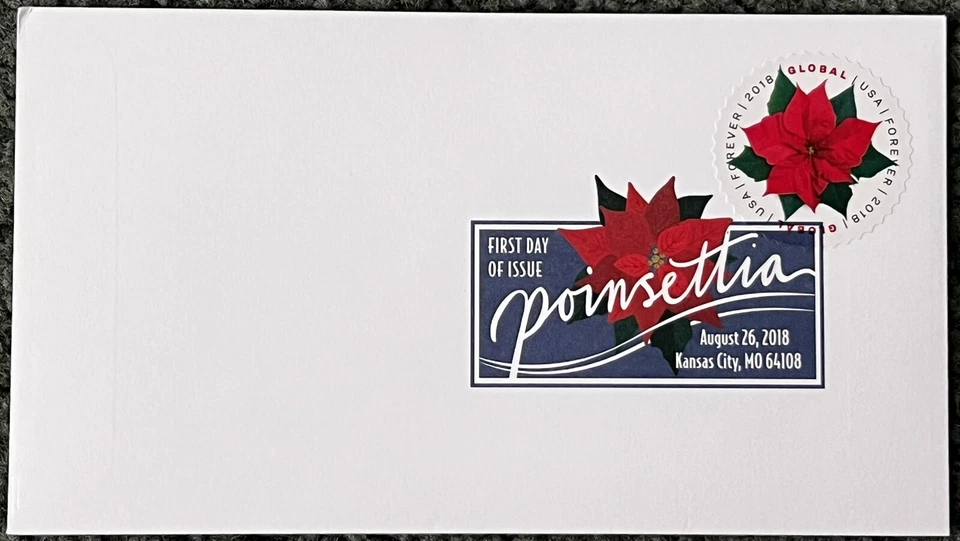 Global - Poinsettia - US Scott 5311 Placa Bloque de 4 sellos y FDC Foto 2 de 3