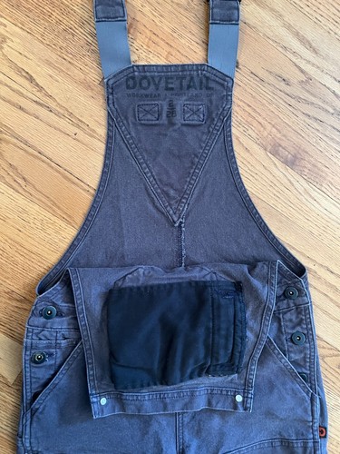 Abbigliamento da lavoro Dovetail fresco bavaglino salopette donna 2/28 tela grigio doppio ginocchio lavoro - Foto 9 di 24