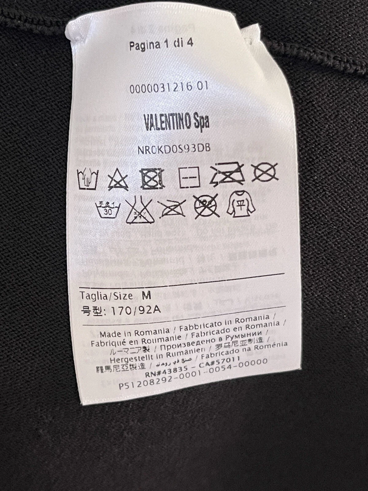 Abito rosso Valentino in maglia a costine nero taglia M