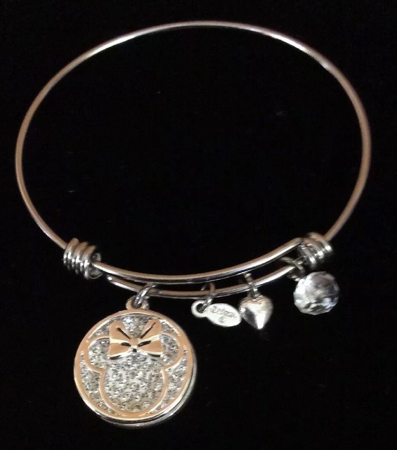 DISNEY COSTUME JEWELRY BANGLE CHARM BRACELET WITH FOUR CHARMS eBay
