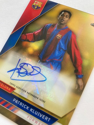2022-23 Topps Chrome FC Barcelona Patrick Kluivert Gold Auto /50 AU-PK - Picture 13 of 21
