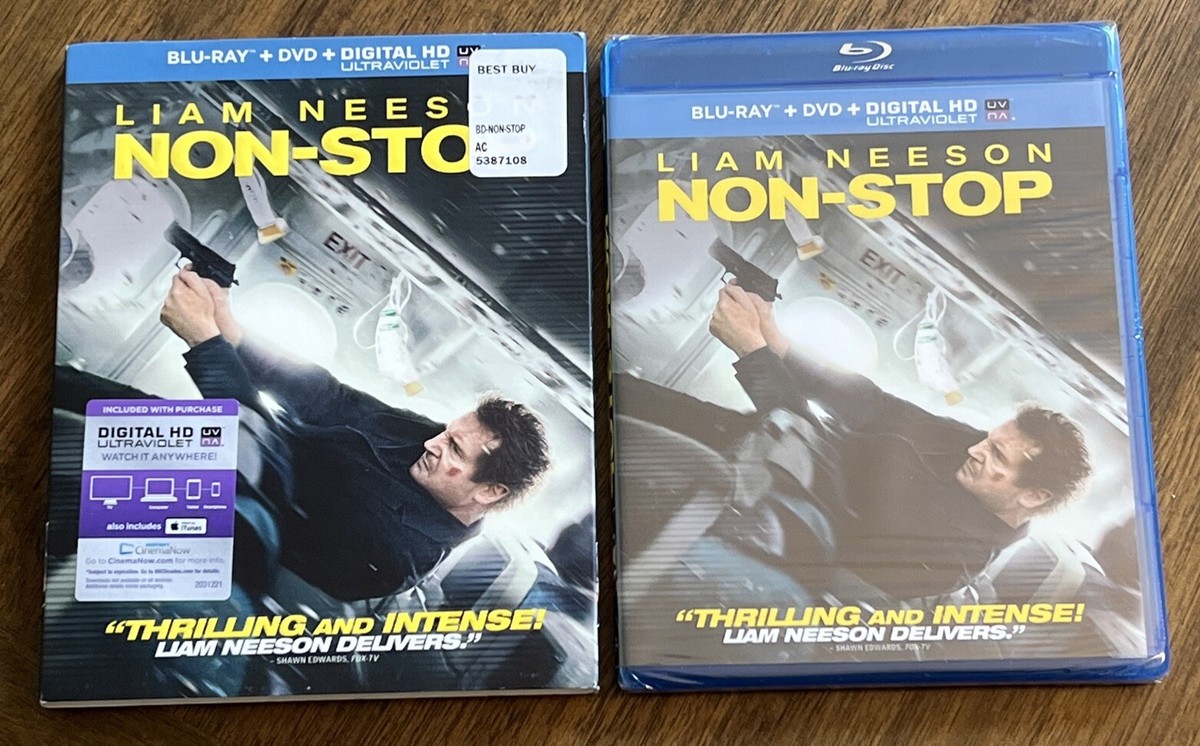 Non-Stop (Blu-ray + DVD, 2014, 2 Disc Set) New Sealed W/ Slipover