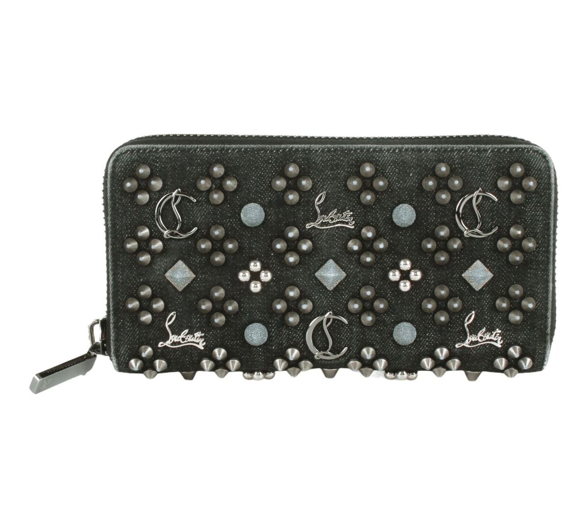 Authentic Louboutin Panettone mens zip around denim wallet Authentic Louboutin Panettone mens zip around denim wallet