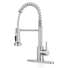 Kitchen Faucet with Pull Down Sprayer,Commercial Single Handle Stainless Steel K
