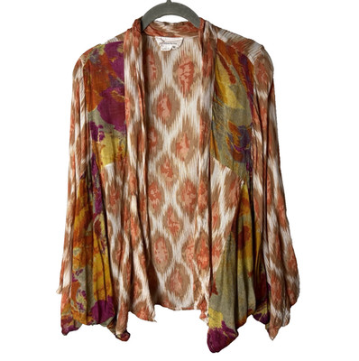 Anthropologie Open Sunset Cocoon Kimono Top One Size 3/4 Sleeves Casual
