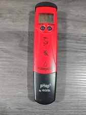 Hanna Instruments HI 98128 Red Waterproof LCD Screen pHep 5pH/Temperature Tester