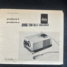 Leica Leitz Pradovit-F and Pradovit-N slide projectors Instructions
