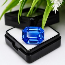 Natural Blue Sapphire Sri Lanka Stone Radiant Cut 10Ct Certified Loose Gemstone
