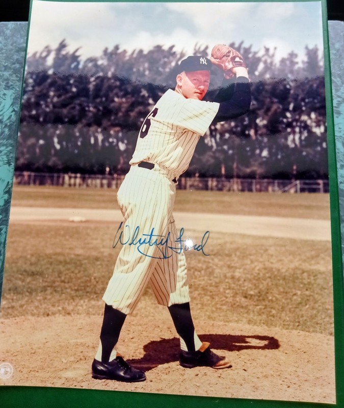 Whitey Ford HOF signed 8x10 color photo New York Yankees deceased 2020 