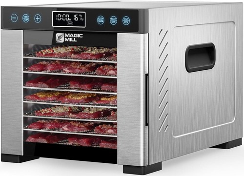 Magic Mill Pro Food Dehydrator Machine | 7 Stainless Steel Trays | Dryer for Jer