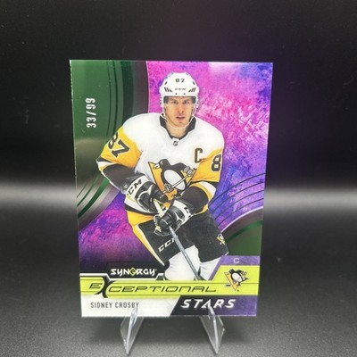 2021 Upper Deck Synergy Exceptional Stars Green 33/99 Sidney Crosby #ES-SC 8vd
