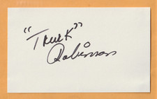 Truck Robinson New York Knicks AUTO Signed 3x5 Note Card Tennessee State Tigers