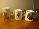 Lot of (3)British Souvenir Mugs. Windsor Castle,Canterbury Cathedral,Westminster