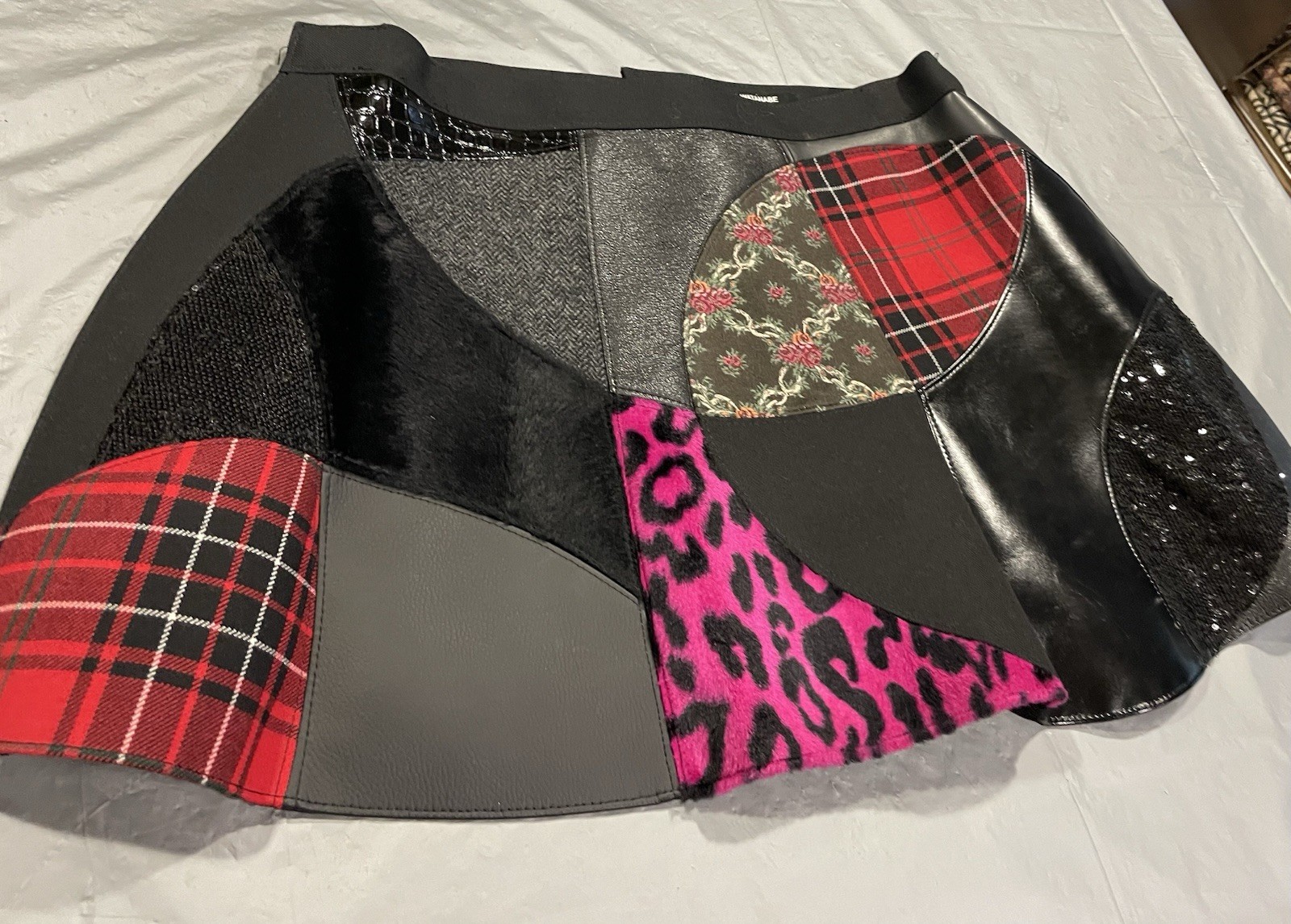 Comme des Garcons patchwork mini A line skirt M v… - image 2