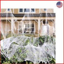 1000 sqft Halloween Spider Webs with 30 Realistic Fake Spiders - Perfect Decor