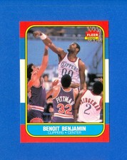 1986/1987 Fleer Basketball #8 Benoit Benjamin '86 Set Break RC Rookie Card EX/MT