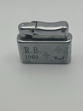 1969 Navy Surf Club Lift-Arm Petrol Lighter – Made in USA –Engraved “R.B. ‘Warf”