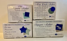Creative Memories Punches Lot of 4 Mini Circle & Square, Large Star & Square NIB